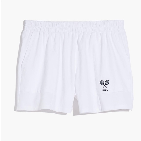 MWL Embroidered Tennis Pull-On Seamed Shorts - Picture 3 of 5